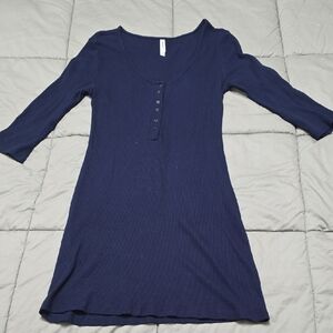 RVCA Deep Blue Ribbed Top